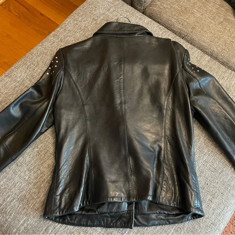 Women’s genuine leather motorcycle jacket - Picture 3 of 6